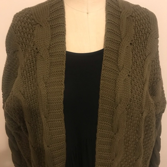 NWT Boyfriend Cardi in Olive Green - Picture 3 of 4